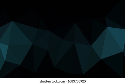 Dark BLUE vector polygonal template. Glitter abstract illustration with an elegant design. Brand-new style for your business design.