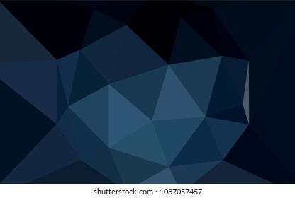 Dark BLUE vector polygonal template. Colorful illustration in polygonal style with gradient. Completely new template for your banner.