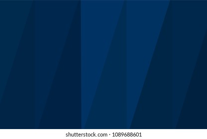 Dark BLUE vector polygonal template. Triangular geometric sample with gradient.  Textured pattern can be used for background.
