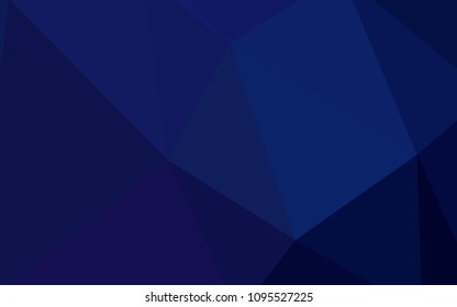 Dark BLUE vector polygonal template. Polygonal abstract illustration with gradient. Brand new style for your business design.