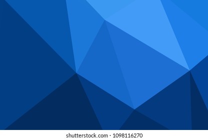 Dark BLUE vector polygonal template. Polygonal abstract illustration with gradient. Textured pattern for your backgrounds.