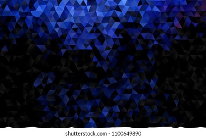 Dark BLUE vector polygonal template. Colorful illustration in abstract style with gradient. The completely new template can be used for your brand book.