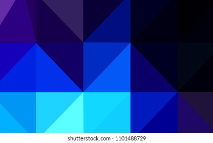 Dark BLUE vector polygonal template. Colorful illustration in polygonal style with gradient. The template for cell phone's backgrounds.