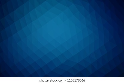 Dark BLUE vector polygonal template. Modern geometrical abstract illustration with gradient. A completely new template for your business design.
