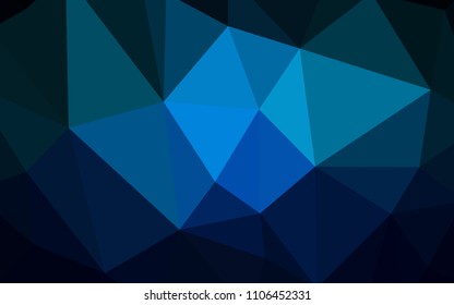 Dark BLUE vector polygonal template. A completely new color illustration in a polygonal style. A completely new design for your leaflet.