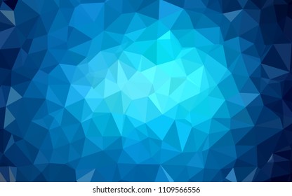 Dark BLUE vector polygonal template. Colorful abstract illustration with triangles. Pattern for a brand book's backdrop.