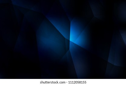 Dark BLUE vector polygonal template. A completely new color illustration in a polygonal style. Polygonal design for your web site.