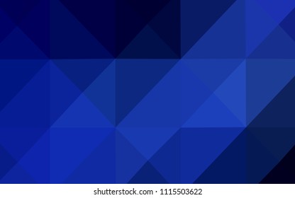 Dark BLUE vector polygonal template. Colorful illustration in polygonal style with gradient. The template for cell phone's backgrounds.
