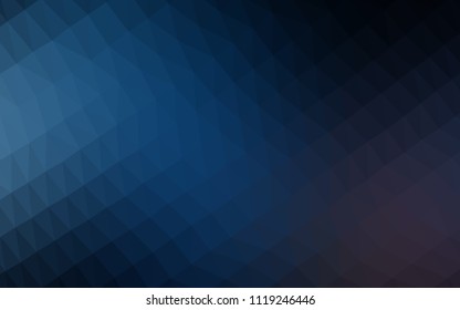 Dark BLUE vector polygonal template. Colorful illustration in abstract style with gradient. A new texture for your design.