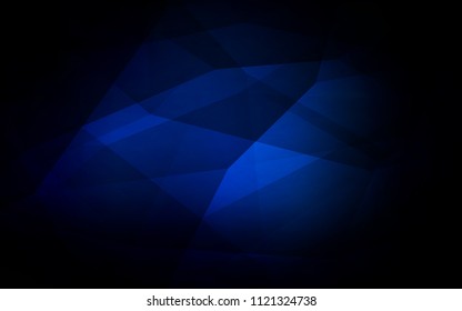 Dark BLUE vector polygonal template. Modern abstract illustration with triangles. Brand new style for your business design.