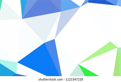 Dark BLUE vector polygonal template. Shining colorful illustration with triangles. Textured pattern for your backgrounds.