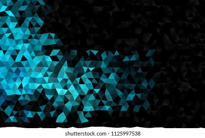 Dark BLUE vector polygonal template. Glitter abstract illustration with an elegant design. The elegant pattern can be used as part of a brand book.