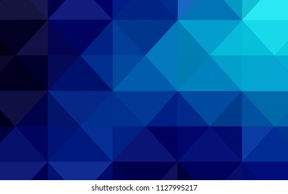 Dark BLUE vector polygonal template. Modern abstract illustration with triangles. Pattern for a brand book's backdrop.