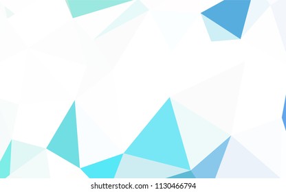 Dark BLUE vector polygonal template. Geometric illustration in Origami style with gradient.  New template for your brand book.