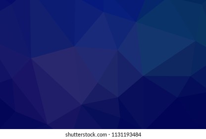 Dark BLUE vector polygonal template. A completely new color illustration in a polygonal style. Polygonal design for your web site.
