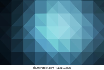 Dark BLUE vector polygonal template. A sample with polygonal shapes. The best triangular design for your business.
