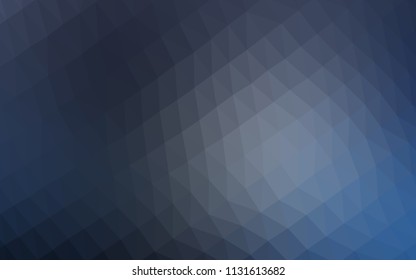 Dark BLUE vector polygonal template. Glitter abstract illustration with an elegant design. A completely new template for your business design.