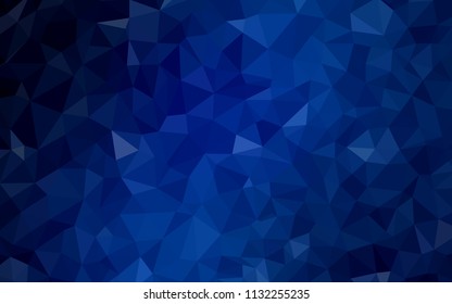 Dark BLUE vector polygonal template. Colorful illustration in polygonal style with gradient. A completely new design for your leaflet.