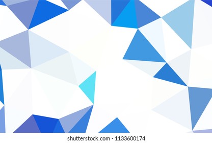 Dark BLUE vector polygonal template. Geometric illustration in Origami style with gradient.  A completely new design for your leaflet.