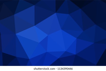 Dark BLUE vector polygonal template. Colorful illustration in polygonal style with gradient. Polygonal design for your web site.