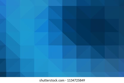 Dark BLUE vector polygonal template. Elegant bright polygonal illustration with gradient. A new texture for your web site.