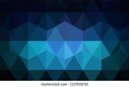 Dark BLUE vector polygonal template. Modern abstract illustration with triangles. Polygonal design for your web site.