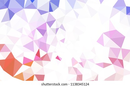 Dark BLUE vector polygonal template. Colorful illustration in polygonal style with gradient. Best triangular design for your business.