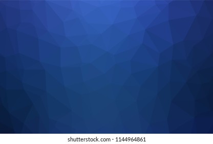 Dark BLUE vector polygonal template. A vague abstract illustration with gradient. A completely new template for your business design.