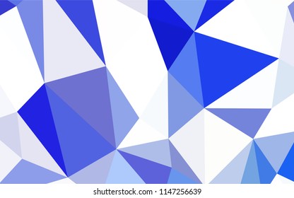 Dark BLUE vector polygonal template. Glitter abstract illustration with an elegant triangles. New template for your brand book.