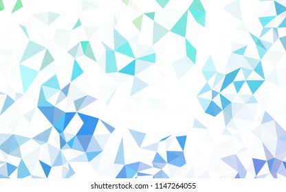 Dark BLUE vector polygonal template. A completely new color illustration in a polygonal style. New template for your brand book.