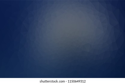 Dark BLUE vector polygonal template. Geometric illustration in Origami style with gradient.  A new texture for your design.