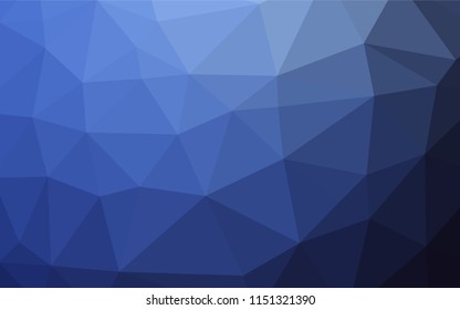 Dark BLUE vector polygonal template. Modern geometrical abstract illustration with gradient. Brand new style for your business design.