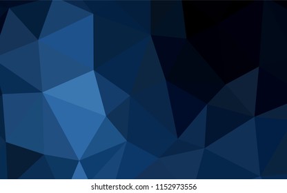Dark BLUE vector polygonal template. Colorful abstract illustration with triangles. Brand new design for your business.
