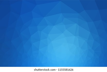 Dark BLUE vector polygonal template. A sample with polygonal shapes. The polygonal design can be used for your web site.