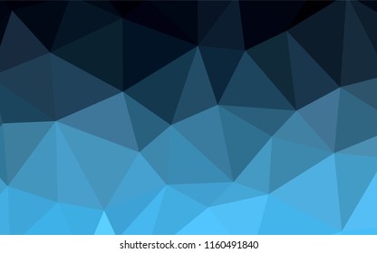 Dark BLUE vector polygonal template. Colorful illustration in polygonal style with gradient. Polygonal design for your web site.