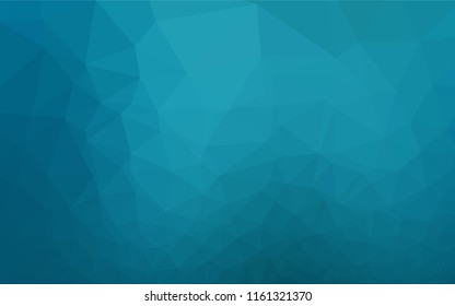 Dark BLUE vector polygonal template. A vague abstract illustration with gradient. The elegant pattern can be used as part of a brand book.