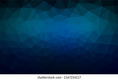 Dark BLUE vector polygonal template. Polygonal abstract illustration with gradient. Brand new design for your business.