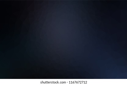 Dark BLUE vector polygonal template. A completely new color illustration in a vague style. The elegant pattern can be used as part of a brand book.
