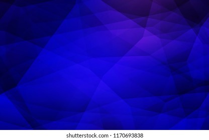 Dark BLUE vector polygonal template. Colorful illustration in polygonal style with gradient. A completely new design for your leaflet.