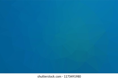 Dark BLUE vector polygonal template. Creative illustration in halftone style with gradient. Brand new style for your business design.