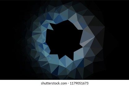 Dark BLUE vector polygonal template. A sample with polygonal shapes. The polygonal design can be used for your web site.
