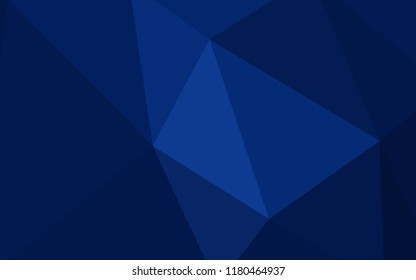 Dark BLUE vector polygonal template. Polygonal abstract illustration with gradient. Brand new style for your business design.