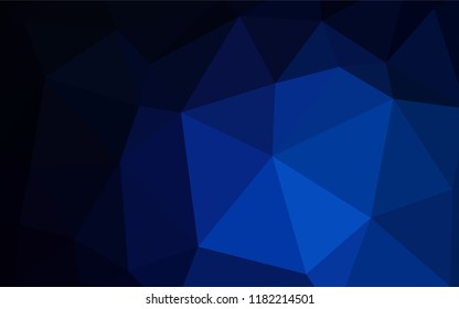 Dark BLUE vector polygonal template. Creative geometric illustration in Origami style with gradient. Brand new design for your business.