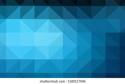 Dark BLUE vector polygonal template. Colorful illustration in abstract style with triangles. Triangular pattern for your design.
