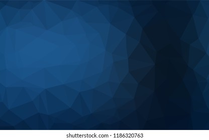 Dark BLUE vector polygonal template. Creative geometric illustration in Origami style with gradient. The completely new template can be used for your brand book.