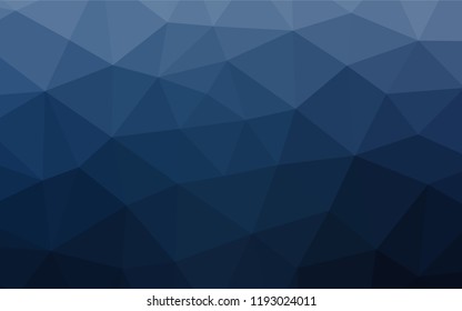 Dark BLUE vector polygonal template. An elegant bright illustration with gradient. The template can be used as a background for cell phones.