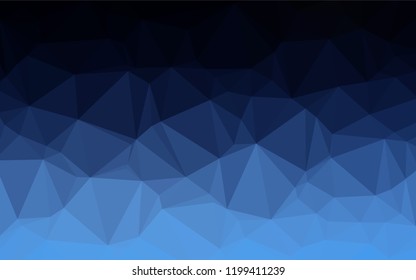 Dark BLUE vector polygonal template. A sample with polygonal shapes. Brand new style for your business design.