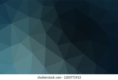 Dark BLUE vector polygonal template. A vague abstract illustration with gradient. The best triangular design for your business.