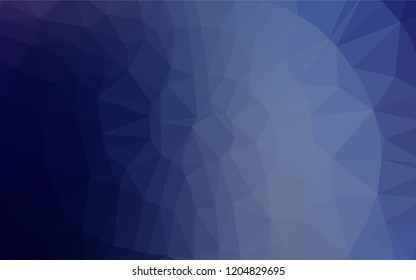 Dark BLUE vector polygonal template. Shining colored illustration in a Brand new style. The template can be used as a background for cell phones.