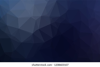 Dark BLUE vector polygonal template. Colorful illustration in abstract style with gradient. The polygonal design can be used for your web site.